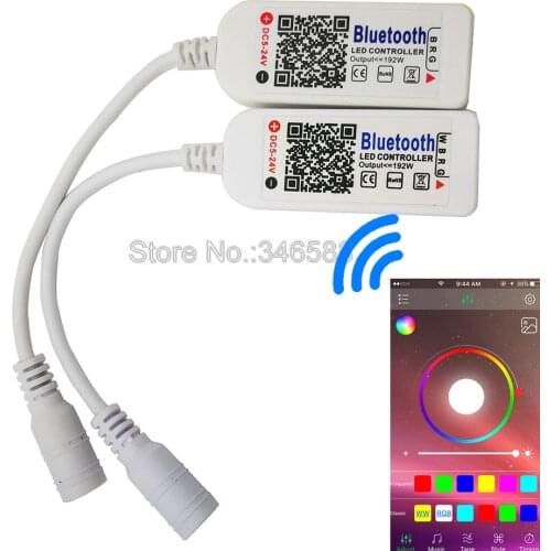 Happy Lighting DC5V-24V Bluetooth V4.0 RGBW RGB LED Light Strip Controller Smartphone Remote Control on iOs / Android APP