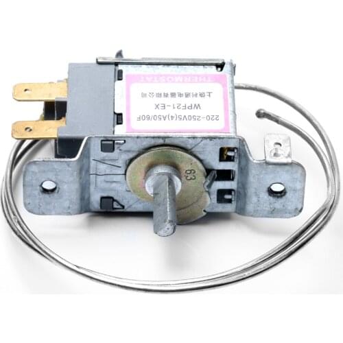 Refrigerator Thermostat WPF21-EX Two Side Mounting 2 Pins Probe 50cm Freezer Temperature Controller Refrigerator Accessories