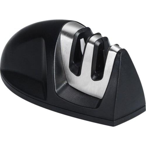 Knife Sharpener 2 Stages Knife Sharpening stone Grindstone Whetstone Grinder Household Diamond And Ceramic Stages Anti-slip Base