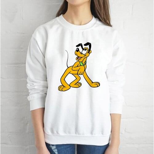 Disney Pluto Cartoon Urban Sweatshirt Chile Family Look Casual Harajuku Pullover Hoodie Tops Crop Teens Girls Sudaderas De Mujer