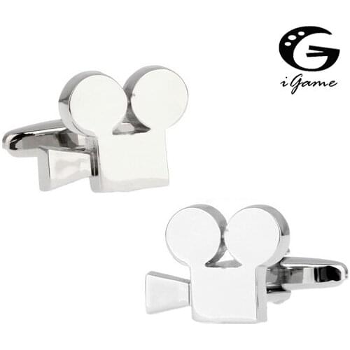 Movie Camera Silver Colour Copper Material Film Style Cuff Links