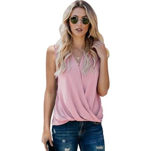 Ladies Vest 2021 Summer New Pure Color Casual Fashion Youth V-neck Ladies Vest Street Fashion T-shirt Clothing Top