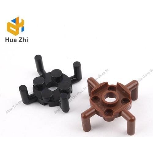 Building Blocks Parts 98284 10PCS Plate Round 2 x 2 with Pin Hole and 4 Arms Up LEGOING MOCS Education