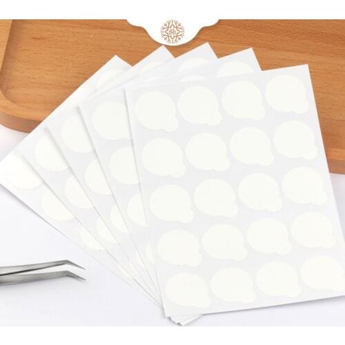 100Pcs Disposable Grafted Eyelash Glue Holder Pallet Paper Under Eyelash Jade Stone Eyes Glue Stand Pads Makeup Tools