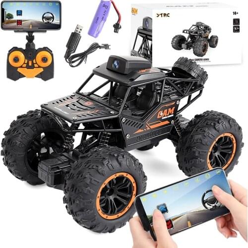 2.4G APP Remote Control WiFi Camera Drift Off-road Car 4WD Double Steering Buggy 1:18 RC Rock Crawler Childrens Birthday Gifts