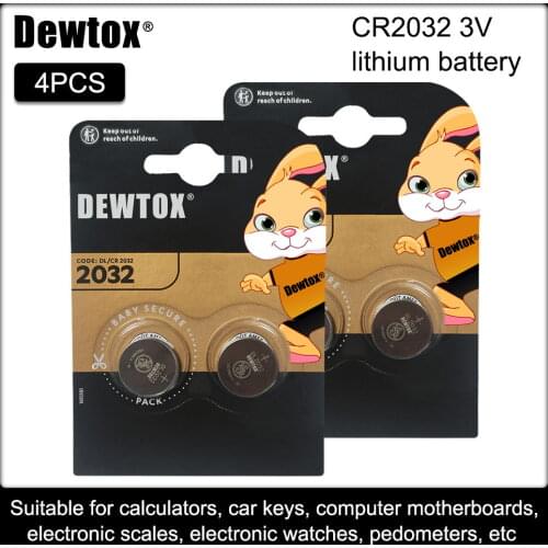 4pcs original cr 2032 brand new battery for DURACELL cr2032 3v button cell coin batteries for watch computer Toy