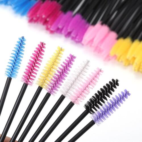 50Pcs Wholesale Disposable Lash Brush Eyelash Curling Comb Brush Eyebrow Applicator Lash Extension Women‘s Fashion Makeup Tools