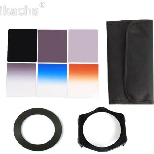 9 IN 1 ND 2 4 8 + Gradual ND4 Blue Orange Filter 49 52 55 58 62 67 72 77 82mm Kit for Cokin P Set SLR DSLR Camera Lens