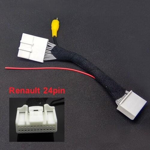 24 Pin Car Rear View Camera RCA Connection Adapter For Renault Original Monitor Upgrade Screen Display