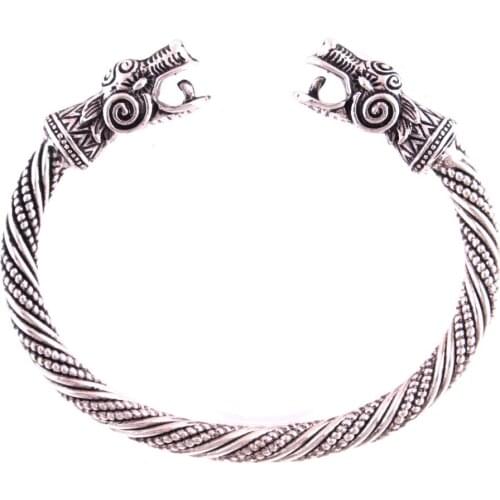 Antique Silver Dragon Viking Bracelets&Bangle Carter Cuff Bracelet Pagan Jewellery Accessories