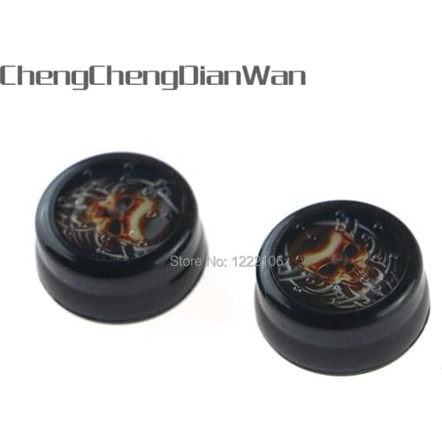 ChengChengDianWan Unique Skull Design Analog Thumb Stick Controller Grips Cap Cover For PlayStation4 PS4 Accessories 20pcs/lot