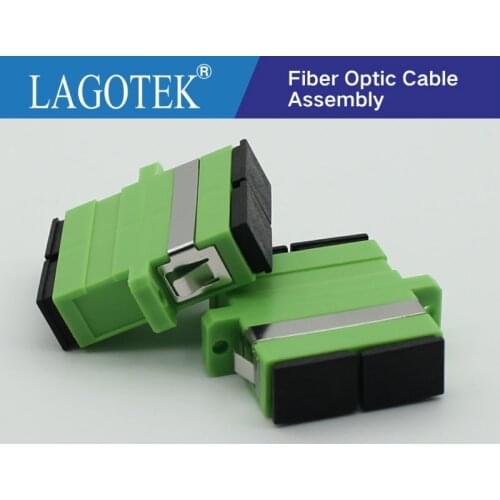 100PCS SC APC Duplex single-mode Fiber optic Adapter SC Optical fiber coupler SC APC Fiber flange SC connector Free shipping