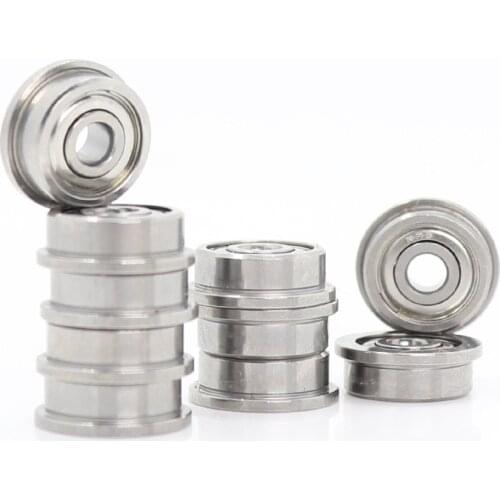 F623ZZ 3*10*4 mm ABEC-5 Desktop 3D Printer Special Flange Bushing Ball Bearing 10PCS F623 For Kossel/ Prusa i3 Parts