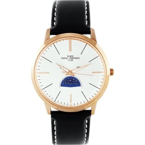 Classic watch with moon phase M & M first emporium 1052RW