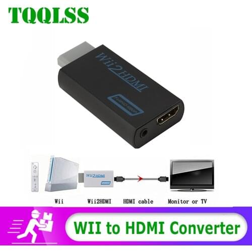 Fit WII To HDMI Converter for Game PC HDTV Monitor Display Full HD 1080P Video Wii2HDMI Adapter with AUX 3.5mm Jack Audio Output