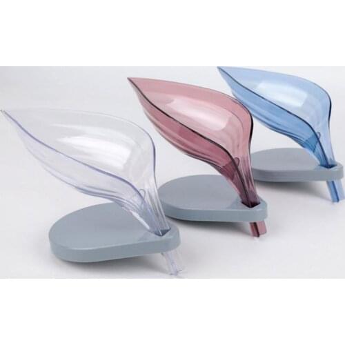 Sink Sponge Drain Leaf Shape Soap Holder Suction Cup Soap Box Creative Storage Drying Rack Cleaning Brush Case Bathroom Supplies