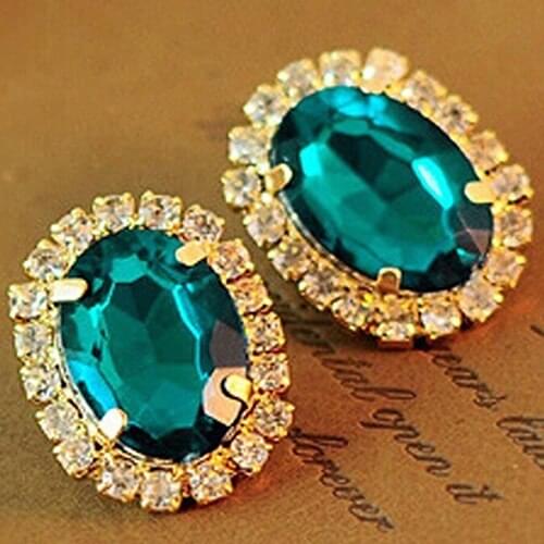 Hot! Womens Vintage Crystal Rhinestone Ear Stud Earrings Eardrop Jewelry Present