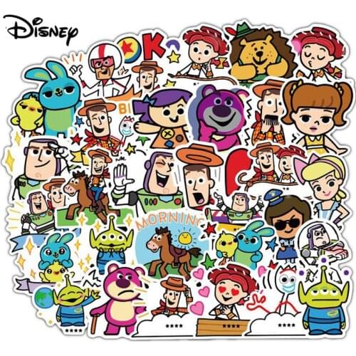 50Pcs Toy Story Stickers woody Buzz Lightyear Graffiti Disney toy waterproof Sticker for Kids on Laptop Skateboard Suitcase Bike