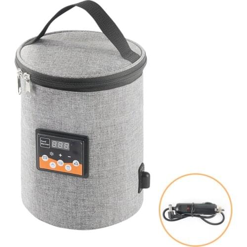 Car Bottle Warmer 40-60℃ 18W Portable Milk Bottle Warmer Electric Travel Drink Insulated Bag