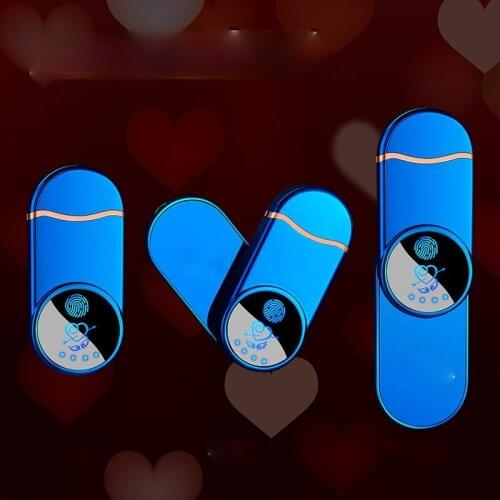 Love Projection Double Arc High-end Rechargeable Lighter Creative Personality Birthday Gift Tide To Send Boyfriend Lighter