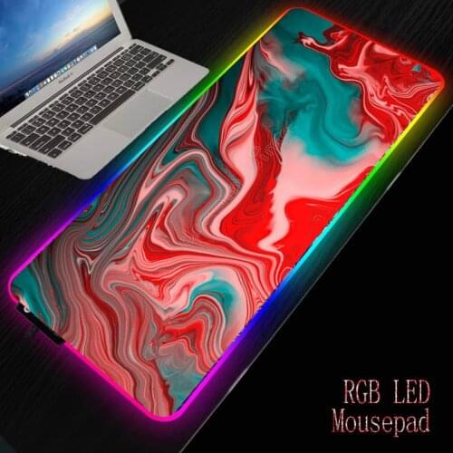 Abstract Background RGB Computer Luminous Gaming MousePad Colorful Large Glowing USB LED Extended Illuminated Keyboard Desk Mat