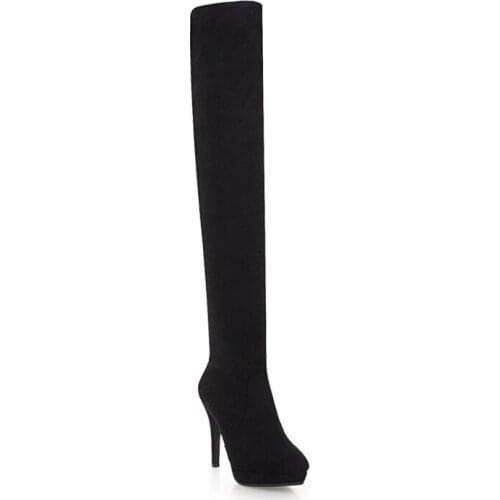 Big Size 9 10 11 12 thigh high boots knee high boots over the knee boots women ladies boots shoes woman winter boots women