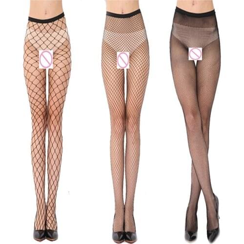 Sexy WomensTights Lingerie Fishing Nets Hollow Lace Top Garter Belt Thigh Stocking Pantyhose Party Club Hosiery Tights