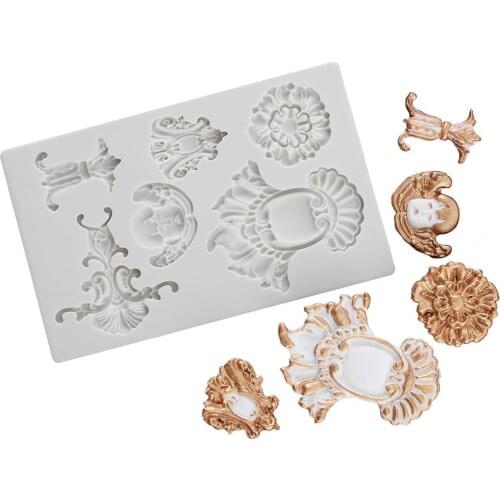 Totem Shape Silicone DIY Fondant Chocolate Biscuit Mold Cake Mould Decoration Kitchen Baking Tool Random Color