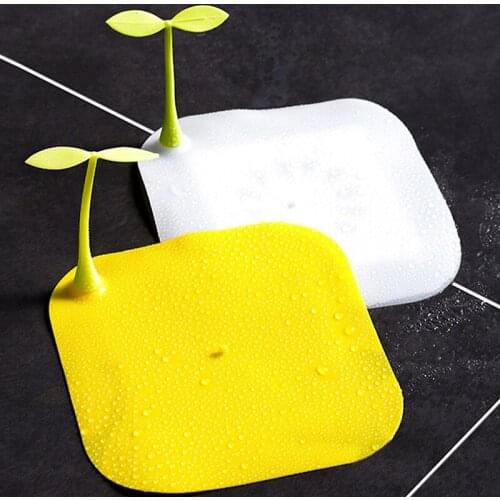 Silicone Sealed Floor Drain Insect-Proof Family Deodorant Cover Bathroom Anti-Odor Creative Bean Sprouts Floor Drain Toilet