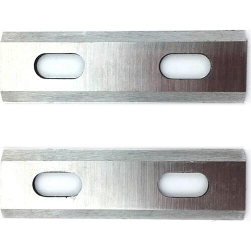 FOXBC 82mm Wood Planer Blades Two Big Holes Replacement Interskol Woodworking Tool Double Edge