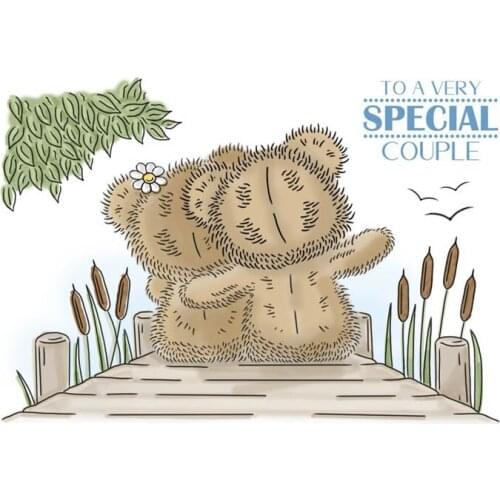 Special Couple Bear 3x4 inch Clear Stamps For DIY Scrapbooking HandCraft Paper Cards Transparent Stempels Silicone Seal New