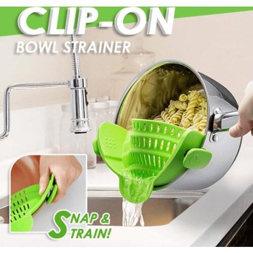 Universal Silicone Clip-on Pan Pot Strainer Anti-spill Pasta Pot Strainer Food Grade Rice Fruit Colander Strainer