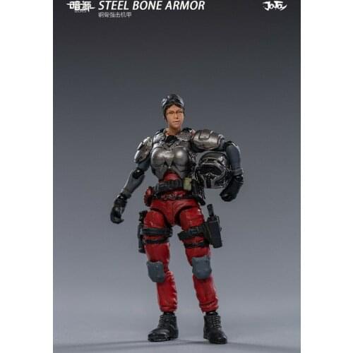 In stock JOYTOY JT0685 1/25 Steel Bone Armor Soldier Action Figure Collectible Toys for Fans Gift