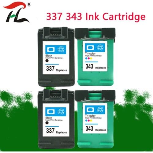YLC 337 343 Ink Cartridges Compatible for hp337 hp343 C8766EE C9364EE for hp PSC 1500 1510 1600 1610v 2350 2353 2355 Printer