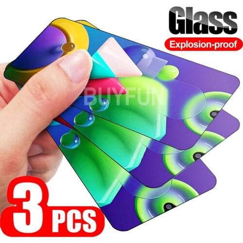 3 PCS Safety Glass For Samsung Galaxy M21 M20 Full Cover Film transparent on samsun glaxy m 21 20 protective tempered glass hd