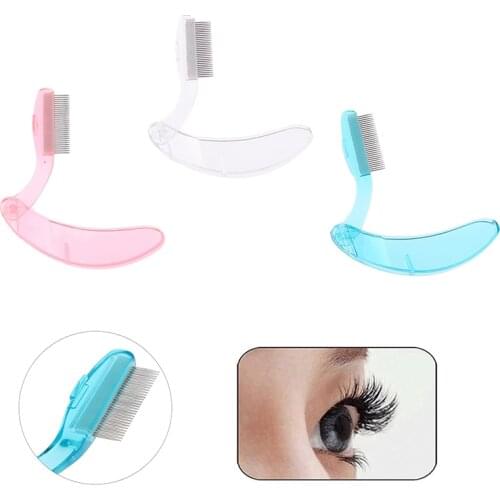 1Pcs Folding Eyebrow Comb Eyelash Separator Eyebrow Eyelash Grooming Brush New