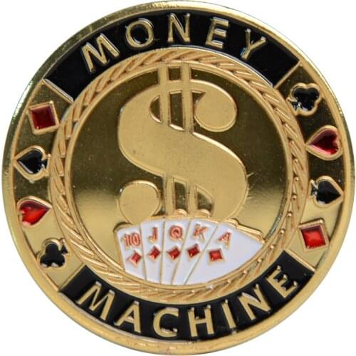 Poker Card Guard Protector Metal Token Coin Casino MONEY MACHINE Plastic Cover Texas Poker Chip Set Hot Quality 1 Pcs