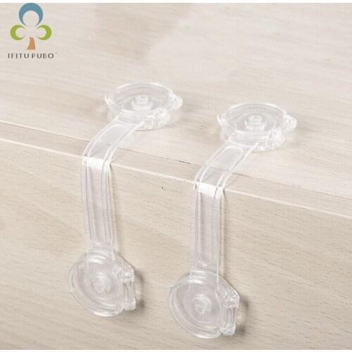 10PCS Transparent Safety Lock Childrens Anti-pinch Hands Anti-babys Door Lock Household Invisible Drawer WYW
