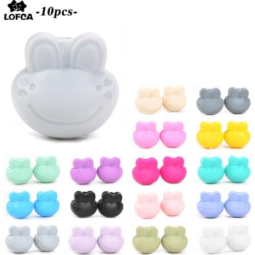 Silicone Beads Frog 10pcs Teething Animal Beads Food Grade Necklace Baby Teething Beads Silicone Teething Toy Pacifier Clip Hold