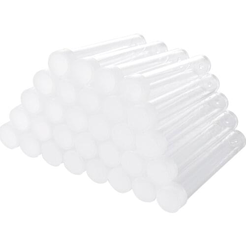 200pcs 76x13.5mm (2.99" Length/0.53" Width) Transparent Clear Tube Plastic Bead Containers with Lid for Jewelry Beads Storage