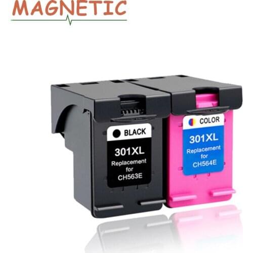 2x Magnetic Compatible Ink Cartridge For HP301 For HP Deskjet 1000 1050 2000 2050 2050S 2510 3510 3050 3050a 301