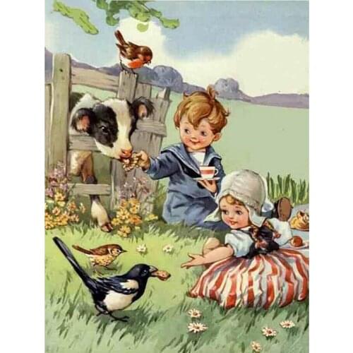 5D Diamond Painting Full Square Child Diamond Embroidery Mosaic Portrait Rhinestone Pictures Art Home Decorations XN1457