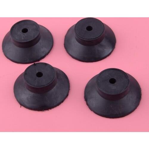 4pcs 45mmx18mm Black Rubber Pad Replacement Foot Pads Vibration Isolator Air Compressors Silicone Horn-shaped Suction Cup Feet