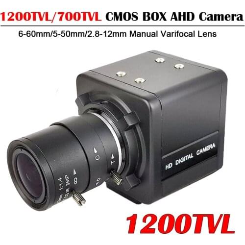 1200TVL 700TVL CMOS Analog CCTV Security Camera With 5-50mm 2.8-12mm Varifocal Manual Zoom Focus Metal Body Box Cameras