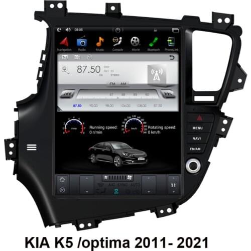 12.9inch Auto/Manual A/C Car Radio Player Head Unit Tesla Style Screen Android 9.0 Car GPS Navigation For KIA K5/optima2011-2021