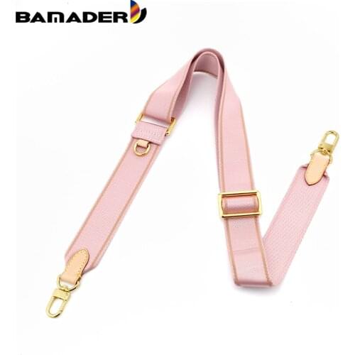 BAMADER Adjustable Canvas Bag Strap Plus Coin Purse Leather Cowhide Women luxury Replace Bag Strap Webbing Wide Shoulder Strap