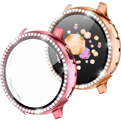Bling Case For Samsung Galaxy Watch 4 Classic 46mm 42mm PC Protective Cover Rhinestone Diamond Bumper For Galaxy Watch4 40 44mm