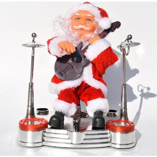 [VIP] Electric Santa Claus Playing Piano Music Little Doll Christmas Decorations Festival Ornaments Children Gifts Toys