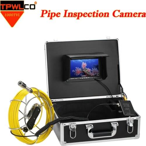 7inch Pipe Pipeline Endoscope Industrial Inspection 20m 23mm Waterproof Camera Head Drain Sewer Clean Accessories