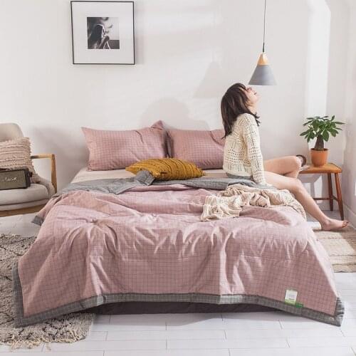 Floral Printed Cotton Summer Duvet Quilt Set Soft Quilted Bed Throw Blanket Patchwork Comforter Bedspread Washable Bedding Set